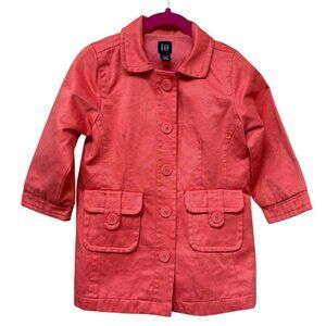 GAP Kids Coral Coat Toddler 3 Years  Cotton Blend Jacket Easter Special Occasion